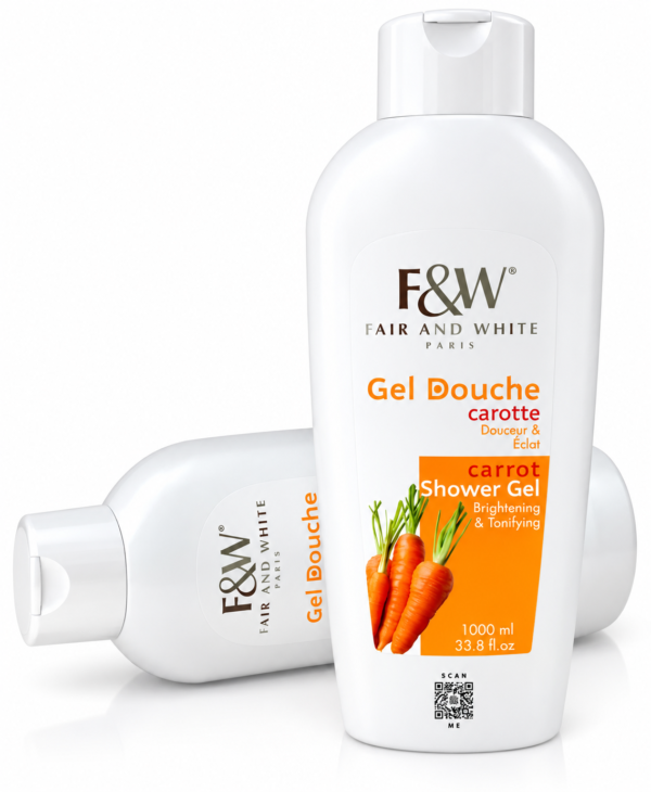 Fair & White Gel Douche 1000 ml – Carotte, Grenade & Melon, Gold Ultimate Argan