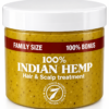 Indian Hemp 100% – Soin Cheveux & Cuir Chevelu – 7 Huiles Naturelles – Family Size