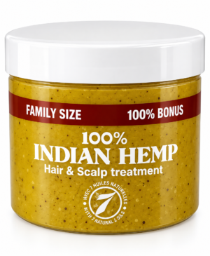 Indian Hemp 100% – Soin Cheveux & Cuir Chevelu – 7 Huiles Naturelles – Family Size