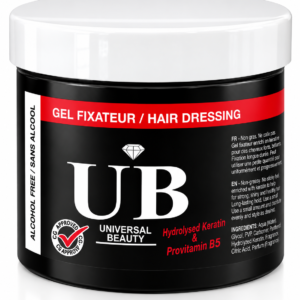 UB Universal Beauty Gel Fixateur 950 ml – Hair Dressing – Kératine & Provitamine B5 – Sans Alcool