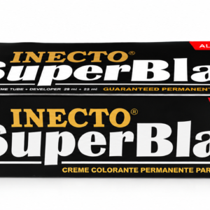Inecto SuperBlack – Coloration Permanente Noire 28 ml + Révélateur 23 ml