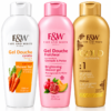 Fair & White Gel Douche 1000 ml – Carotte, Grenade & Melon, Gold Ultimate Argan