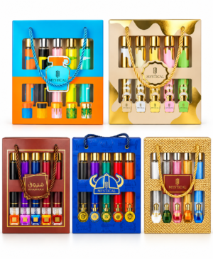 Coffret 5 Eaux de Parfum Mystical 35 ml – 5 Parfums Assortis – 175 ml – Coffret Parfum Femme & Homme