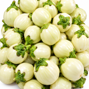 1KG Aubergine Blanche Ronde Fraîche