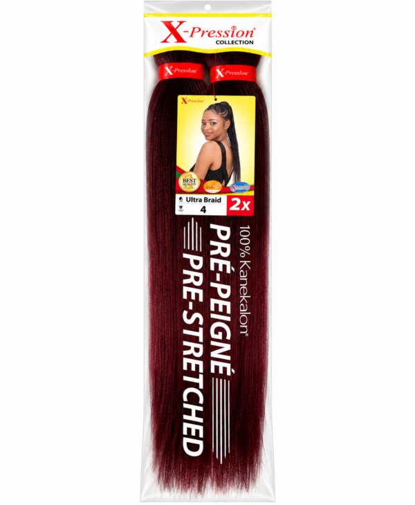 X-Pression Ultra Braid Pre-Stretched 100% Kanekalon 2X – Mèches Tresses Afro Pré-Étirées – Plusieurs Couleurs