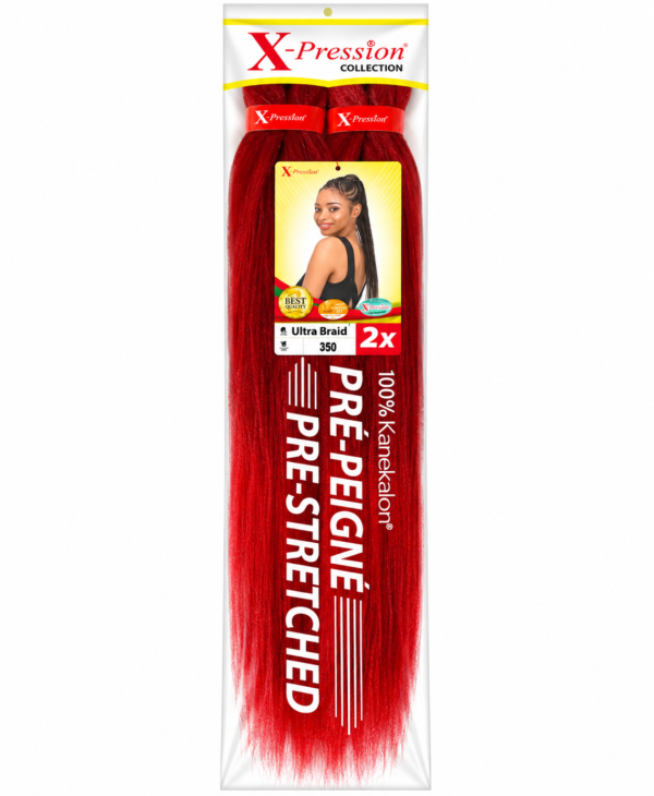 X-Pression Ultra Braid Pre-Stretched 100% Kanekalon 2X – Mèches Tresses Afro Pré-Étirées – Plusieurs Couleurs