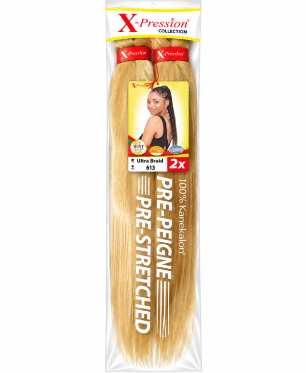 X-Pression Ultra Braid Pre-Stretched 100% Kanekalon 2X – Mèches Tresses Afro Pré-Étirées – Plusieurs Couleurs