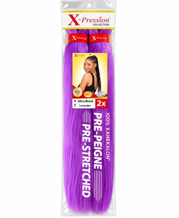 X-Pression Ultra Braid Pre-Stretched 100% Kanekalon 2X – Mèches Tresses Afro Pré-Étirées – Plusieurs Couleurs