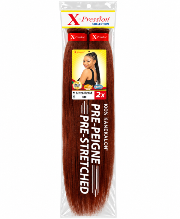 X-Pression Ultra Braid Pre-Stretched 100% Kanekalon 2X – Mèches Tresses Afro Pré-Étirées – Plusieurs Couleurs