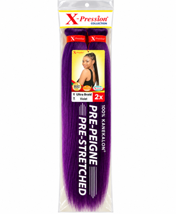 X-Pression Ultra Braid Pre-Stretched 100% Kanekalon 2X – Mèches Tresses Afro Pré-Étirées – Plusieurs Couleurs