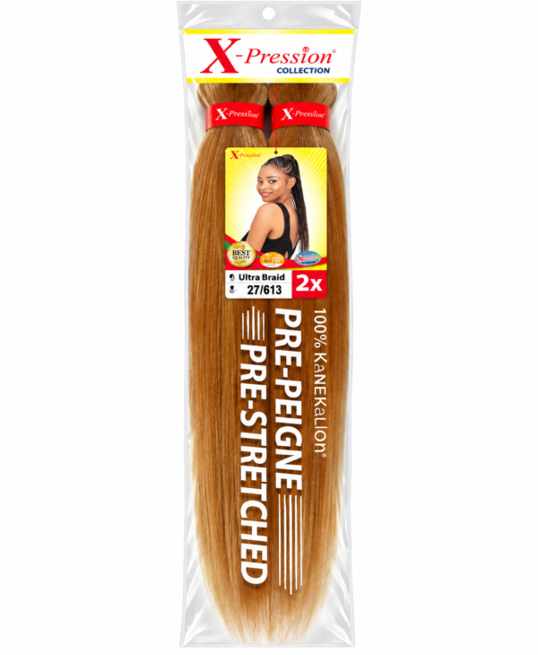 X-Pression Ultra Braid Pre-Stretched 100% Kanekalon 2X – Mèches Tresses Afro Pré-Étirées – Plusieurs Couleurs