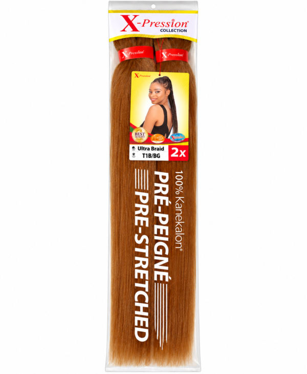 X-Pression Ultra Braid Pre-Stretched 100% Kanekalon 2X – Mèches Tresses Afro Pré-Étirées – Plusieurs Couleurs