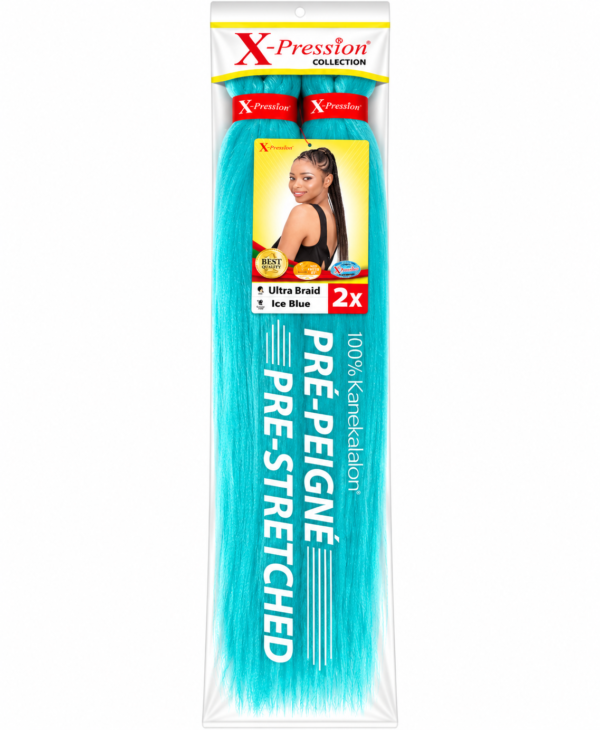 X-Pression Ultra Braid Pre-Stretched 100% Kanekalon 2X – Mèches Tresses Afro Pré-Étirées – Plusieurs Couleurs