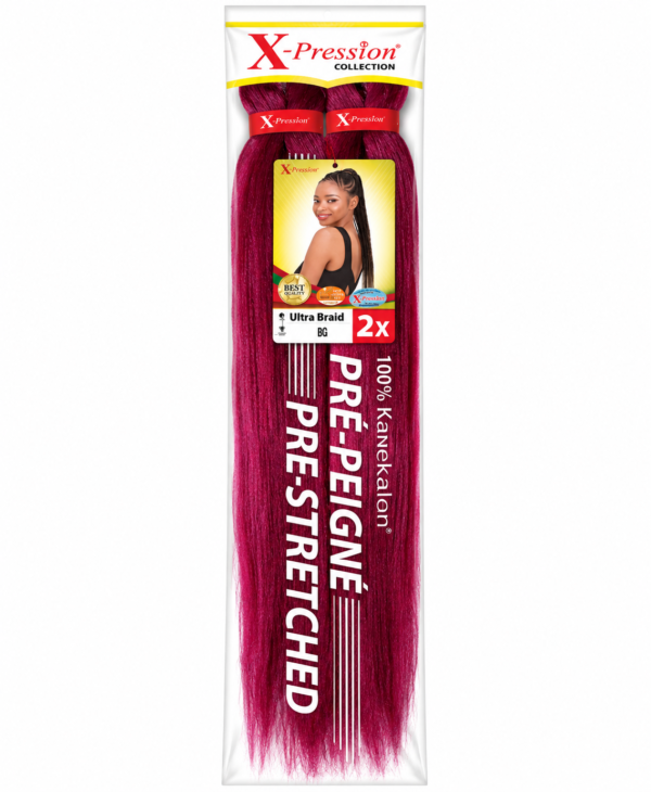 X-Pression Ultra Braid Pre-Stretched 100% Kanekalon 2X – Mèches Tresses Afro Pré-Étirées – Plusieurs Couleurs