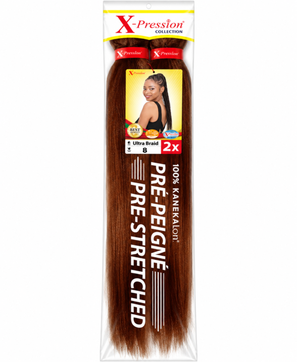 X-Pression Ultra Braid Pre-Stretched 100% Kanekalon 2X – Mèches Tresses Afro Pré-Étirées – Plusieurs Couleurs