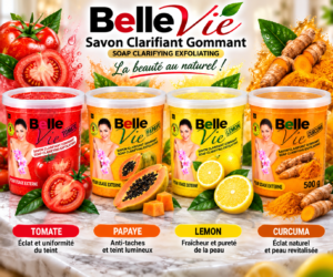 BELLE VIE Savon Clarifiant Gommant – Tomate, Papaye, Lemon, Curcuma – 500 g