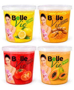BELLE VIE Savon Clarifiant Gommant – Tomate, Papaye, Lemon, Curcuma – 500 g