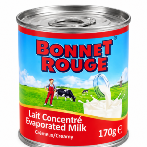 lait Bonnet Rouge, lait concentré Bonnet Rouge, lait concentré non sucré, lait évaporé Bonnet Rouge, Bonnet Rouge 170g, Bonnet Rouge 410g, lait évaporé crémeux, lait concentré pour café, lait concentré pour thé, lait en boîte, lait pour bouillie africaine, lait pour pâtisserie, lait pour flan, lait pour gâteau, lait pour cuisine africaine, lait concentré africain, lait évaporé sans sucre ajouté, evaporated milk Bonnet Rouge, creamy evaporated milk, lait concentré cuisine caribéenne