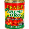 Boîte de sauce graine tropicale PRAISE sauce graine Praise, Praise Abemu Dro, Abemu Dro, crème de palme Praise, crème de noix de palme, sauce graine africaine, sauce graine concentrée, crème de palme aux herbes, sauce graine 400 g, sauce graine 800 g, palm cream Praise, palm nut cream, palm cream with herbs, sauce graine pour poulet, sauce graine pour poisson fumé, soupe de noix de palme, cuisine africaine, cuisine ouest-africaine, épicerie africaine en ligne, sauce graine Ghana, sauce graine Côte d’Ivoire, sauce graine Cameroun, base pour soupe de palme.