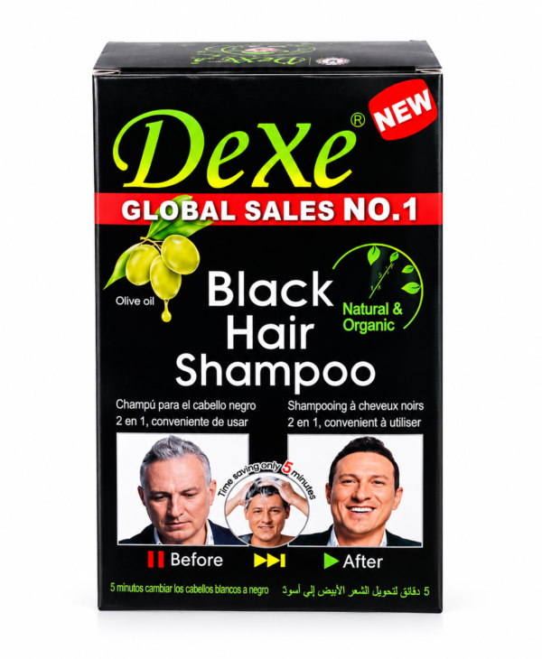 10 PCS Shampooing Cheveux Noirs pour Hommes Femmes