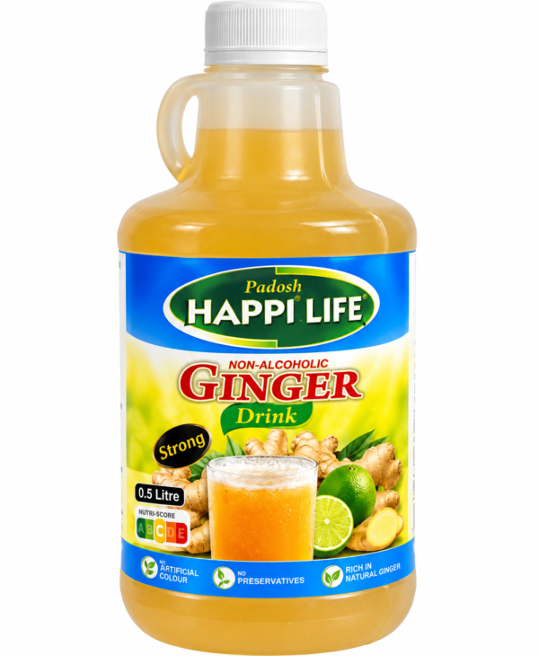 Happi Life, Happi Life Ginger Drink, Padosh Happi Life, Ginger Drink 500 ml, gingembre 50 cl, concentré de gingembre Ghana, boisson ghanéenne, jus de gingembre africain, boisson épicée, boisson sans alcool, gingembre citron vert, boisson au gingembre et citron, gingembre en bouteille, boisson exotique, boisson africaine en ligne, achat jus de gingembre, concentré gingembre à diluer, boisson gingembre eau gazeuse, cocktail sans alcool au gingembre, produits africains en ligne, épicerie africaine.
