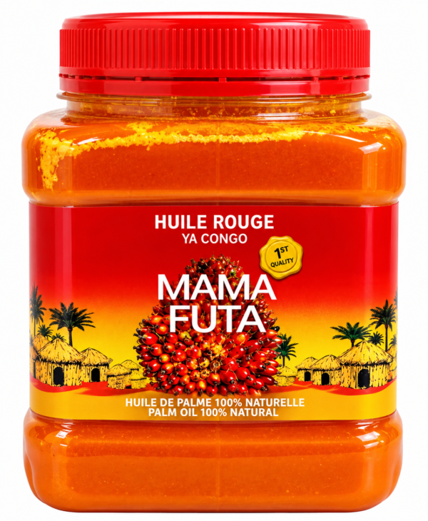 Bouteille d’huile de palme Mama Futa(2) huile rouge Mama Futa, huile rouge ya Congo, huile de palme rouge, Mama Futa huile de palme, acheter huile rouge congolaise, huile rouge africaine, huile de palme 100 % naturelle, huile rouge pour pondu, huile rouge pour saka-saka, huile rouge pour moambe, huile rouge pour madesu, huile de palme pour cuisine africaine, huile rouge pour sauce africaine, huile de palme en bouteille, huile rouge en pot, épicerie congolaise en ligne, épicerie africaine en France, acheter huile de palme rouge en ligne, KAIROSHYB Market