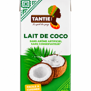 lait de coco TANTIE, lait de coco Tantie 1L, Tantie 1 litre, lait de noix de coco, lait de coco sans conservateur, lait de coco sans arôme artificiel, lait de coco pour cuisine africaine, lait de coco pour sauce, lait de coco pour poisson, lait de coco pour poulet, lait de coco pour riz, lait de coco pour curry, lait de coco pour soupe, lait de coco pour dessert, lait de coco pour gâteau, lait de coco en brique, acheter lait de coco en ligne, lait de coco épicerie africaine, lait de coco épicerie exotique, lait de coco cuisine asiatique, lait de coco pour plats mijotés.