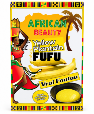 African Beauty Fufu, African Beauty Yellow Plantain Fufu, Fufu plantain jaune, fufu plantain, fufu jaune, vrai foutou, foutou plantain, foutou jaune, fufu africain, plantain fufu, yellow plantain fufu, yellow plantain flour, farine de plantain, farine de banane plantain, plantain jaune, fufu instantané, foutou instantané, fufu africain instantané.