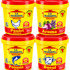 La Marmite | Bouillon 250g | Halal | Poulet | Bœuf | Poisson | Aroma | Épices africaines | Assaisonnement | Cuisine africaine | Épicerie africaine