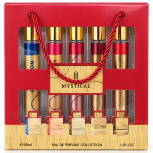 coffret parfum Ameerat Al Arab, Mystical Ameerat Al Arab, coffret eau de parfum, coffret 5 parfums, coffret parfum femme, coffret cadeau parfum, parfum oriental, parfum arabe, parfumerie orientale, collection parfum Mystical, coffret parfum élégant, assortiment de parfums, parfum format voyage, mini parfum, parfum à offrir, coffret beauté, parfum senteur orientale, eau de parfum collection, coffret parfum rouge, achat parfum en ligne.