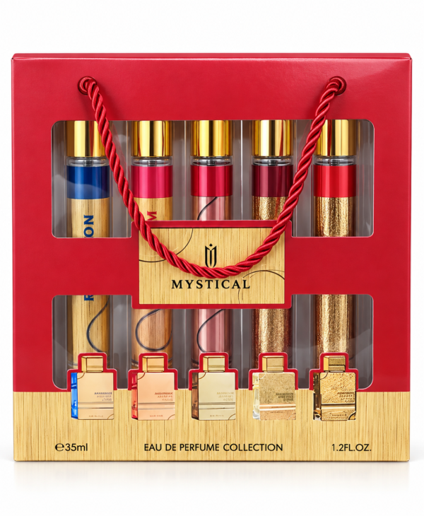 Coffret Ameerat Al Arab Mystical – 5 Parfums coffret parfum Ameerat Al Arab, Mystical Ameerat Al Arab, coffret eau de parfum, coffret 5 parfums, coffret parfum femme, coffret cadeau parfum, parfum oriental, parfum arabe, parfumerie orientale, collection parfum Mystical, coffret parfum élégant, assortiment de parfums, parfum format voyage, mini parfum, parfum à offrir, coffret beauté, parfum senteur orientale, eau de parfum collection, coffret parfum rouge, achat parfum en ligne.
