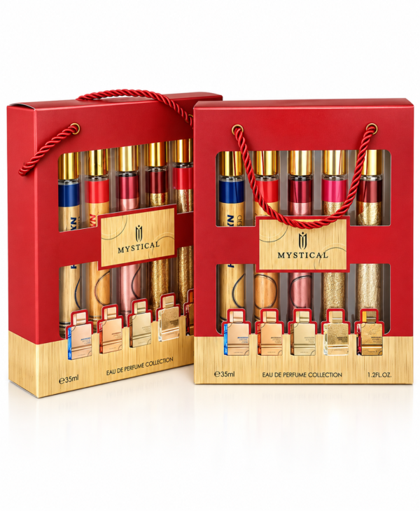 Coffret Ameerat Al Arab Mystical – 5 Parfums coffret parfum Ameerat Al Arab, Mystical Ameerat Al Arab, coffret eau de parfum, coffret 5 parfums, coffret parfum femme, coffret cadeau parfum, parfum oriental, parfum arabe, parfumerie orientale, collection parfum Mystical, coffret parfum élégant, assortiment de parfums, parfum format voyage, mini parfum, parfum à offrir, coffret beauté, parfum senteur orientale, eau de parfum collection, coffret parfum rouge, achat parfum en ligne.