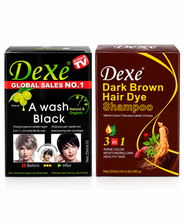 10 PCS Shampooing Cheveux Noirs pour Hommes Femmes