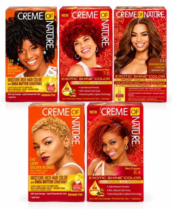 Coloration Cheveux Crème of Nature – Couleurs Intenses et Brillantes – Plusieurs Teintes au Choix