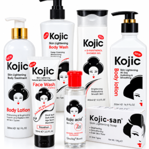soins Kojic, gamme Kojic, soins à l’acide kojique, lotion corporelle Kojic, gel douche Kojic, nettoyant visage Kojic, huile Kojic acid, savon Kojic San, produits de beauté visage et corps, routine beauté peau, soins hydratants corps, cosmétiques en ligne.
