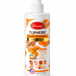 Disaar Turmeric Super Whitening Skin Lotion 500 ml lotion Disaar au curcuma 500 ml lotion curcuma visage et corps lotion corporelle Disaar curcuma lotion hydratante au curcuma lotion pour peau terne au curcuma lotion soin éclat au curcuma lotion pour uniformiser l'apparence du teint lotion corps anti taches lotion curcuma pour taches sombres Disaar lotion corps 500 ml Disaar skincare curcuma Turmeric body lotion 500ml Turmeric whitening skin lotion Disaar brightening body lotion