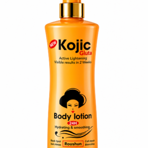 Roushun Kojic Gluta, lotion Roushun 500 ml, lotion corporelle Kojic Gluta, crème corps Roushun, lait corporel hydratant, lotion hydratante 500 ml, soin du corps, lotion peau douce, lotion peau lisse, soin éclat du teint, lotion Kojic Acid, Kojic Gluta Body Lotion, Roushun Body Lotion 500ml.