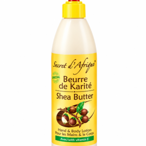 Secret d’Afrique beurre de karité, lotion Secret d’Afrique 500 ml, lait corporel beurre de karité, Shea Butter Body Lotion, Secret d’Afrique Shea Butter, crème mains et corps, lotion mains et corps vitamine E, lait hydratant corporel, soin hydratant pour la peau, lotion nourrissante au karité, lait corporel peau sèche, crème hydratante au beurre de karité.
