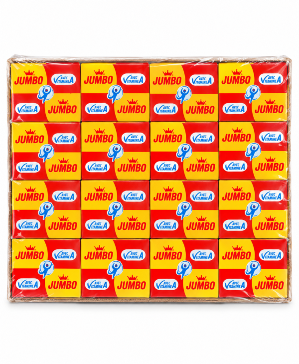 Pack de cubes JUMBO sous film plastique bouillon JUMBO, cubes JUMBO, bouillon cube JUMBO vitamine A, Jumbo avec vitamine A, bouillon africain, cube d’assaisonnement africain, bouillon pour riz, bouillon pour sauce africaine, bouillon pour poulet, bouillon pour poisson, cube pour viande, assaisonnement cuisine africaine, épicerie africaine en ligne, produits alimentaires africains, Jumbo bouillon en pack, Jumbo cube seasoning, African seasoning cubes.