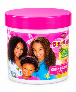 African Pride Dream Kids Olive Miracle Quick Bounce Crème Démêlante pour Cheveux Bouclés, Frisés et Crépus – Soin Enfant