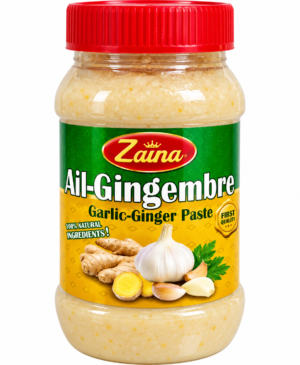 pâte ail gingembre, pâte d’ail et de gingembre Zaina, ail-gingembre Zaina, Zaina Garlic Ginger Paste, acheter pâte ail gingembre, purée ail gingembre, condiment ail gingembre, pâte d’ail gingembre pour marinade, assaisonnement ail gingembre, ail gingembre pour poulet, ail gingembre pour poisson, pâte ail gingembre pour sauce, pâte ail gingembre cuisine africaine, pâte ail gingembre cuisine indienne, épicerie africaine en ligne, épicerie du monde en France, acheter condiments africains, KAIROSHYB Market
