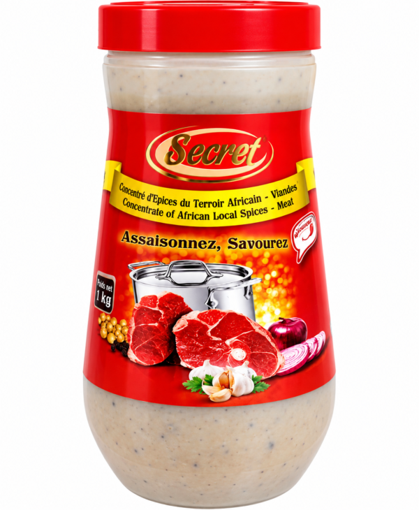 concentré d’épices SECRET, épices SECRET 1 kg, assaisonnement africain, concentré d’épices africaines, épices africaines pour viande, épices pour viandes, assaisonnement pour bœuf, épices pour grillades, épices pour barbecue, épices pour marinade, mélange d’épices africaines, condiment africain, épices pour sauces, épices pour viande mijotée, assaisonnement cuisine africaine, épices traditionnelles africaines, concentré d’assaisonnement viande, épices en pot 1 kg, épices pour restaurant, acheter épices africaines en ligne.