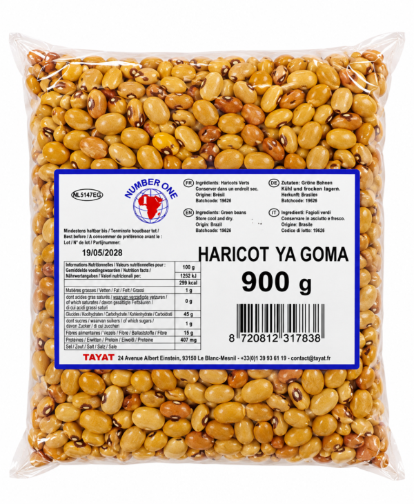Sac d’haricots verts brésiliens étiqueté haricots secs africains, assortiment de haricots secs, haricot Ya Goma, haricots Ya Goma Congo, haricots cocos roses, haricots blancs secs, haricots rouges secs, haricots du Congo, légumineuses sèches, légumes secs africains, épicerie africaine en ligne, acheter haricots africains, haricots pour cuisine congolaise, haricots pour accompagner le riz, haricots secs en France, KAIROSHYB Market