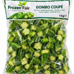 Gombo, Okra, Gombo surgelé, Gombo coupé, Gombo congelé, Okra surgelé, Okra congelé, Gombo africain, Légume africain, Légumes surgelés, Cuisine africaine, Sauce gombo, Sauce kandia, Okra soup, Frozen Okra