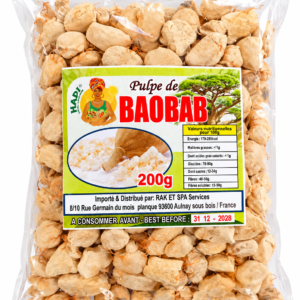 pulpe de baobab HADI, baobab HADI 200g, pulpe de baobab 200g, fruit du baobab, bouye africain, bouye Sénégal, pain de singe, pulpe de fruit du baobab, jus de bouye, jus de baobab africain, boisson traditionnelle africaine, baobab pour jus, pulpe de baobab pour boisson, acheter pulpe de baobab, acheter bouye en ligne, baobab épicerie africaine, produit africain 200g, pulpe de baobab en sachet, ingrédient pour jus africain, spécialités alimentaires africaines.